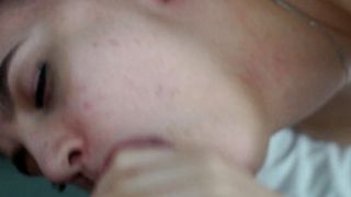 Long rod explores a nasty lady's mouth