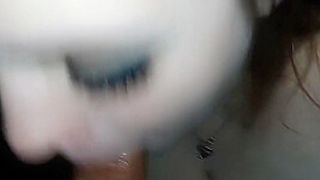 Hot Fresh Homemade Wifey With Gigantic Breasts Takes Cums On On Tongue And Licks Jizz