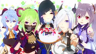 Genshin Impact Anime Set Of for your Birthday (Kuki Shinobu, Yelan, Shenhe, Ganyu & Keqing)
