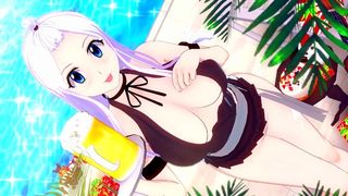 Natsu Mounts the Hoes of his Guild Until Cream Pie to Get Stronger - Fairy Tail Cartoon 3d Mix Of