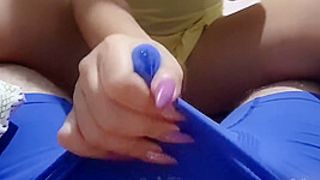 Clothed Hand-Job, Over The Pants Hand-Job Spunk In Underwear