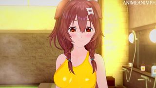 Private Swimsuit Massage and Fuck with Inugami Korone Until Cream Pie - Vtuber Cartoon Cartoon 3d