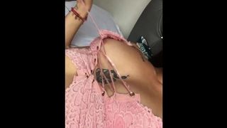 my cousin's slut sends me a movie touching her breasts