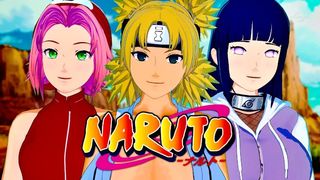 NARUTO ASIAN CARTOON ANIME 3D MIX OF (Hinata Hyuga, Sakura Haruno, Temari Nara)