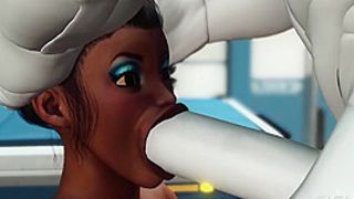 A attractive fresh busty african has hard butt sex sex with sex robot in the medbay