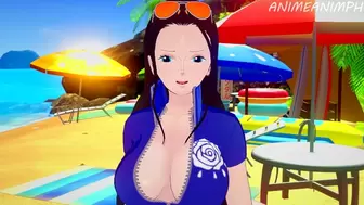 Luffy and Nico Robin Fuck in the New Isle they Discovered Until Cream-Pie - 1 Piece Cartoon Asian Cartoon 3d