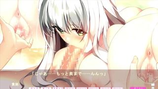 【H GAME】巨乳美女達のフェラ＆手マン♡4Pフルボイス エロアニメ/エロゲーム実況