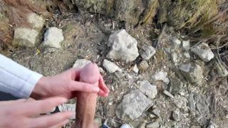 BEACH ADVENTURE| Public Rod flashing| Caught by a Runner and she makes me sperm - Sheila Moore