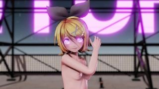 MMD Rin gets Naked to Raining Comets [by Ecchi.iwara.tv/users/usb00x]