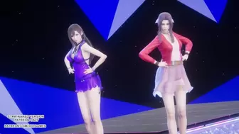 [MMD] TAEYEON - INVU Aerith Tifa Lockhart Attractive Kpop Dance Final Fantasy Uncensored Cartoon