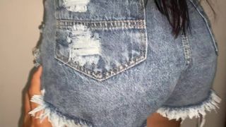 this gorgeous woman wore this ravishing short outfit and teased me making me horny