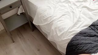 German thin amatuer blonde youngster at home-made cream pie POINT OF VIEW