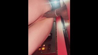 HOMEMADE CUMSLUT DIRTYDESTIXO TAKES MULTIPLE LOADS AT GLORYHOLE AND THEATER 