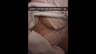 Shy German Chick mounts Best Friend on Snapchat