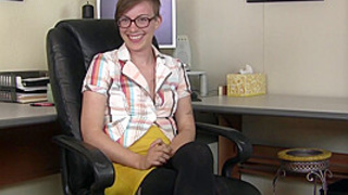 Hairy slut Agnes is nervous about her debut