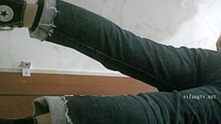 Adorable Chinese performing whore has great orgasms from a good rod.