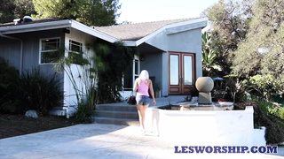 Gigantic Boobies MILF Teaches Teenie A Lezzie Lesson