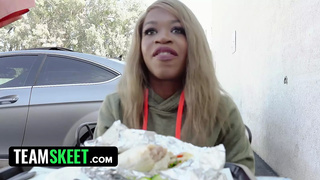 Blonde African Babe Swallows And Mounts Monstrous White Shlong On Web Camera SELF PERSPECTIVE Full Sex Tape - TeamSkeet