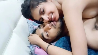 Indian Hot Chick Fucking in Hotel room by her Bf Lip Kissing and Licking Cunt