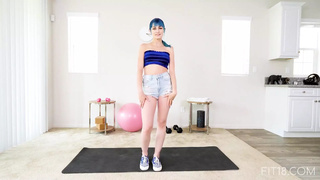 Casting and Cream Pie Blue Haired Teeny Jewelz Blu Who Has a Perfect Snatch