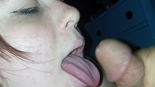 Teeny Wifey Sucks Sperm Masturbation Until I Get Spunk In My Mouth
