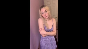 Nasty Blonde gf Helps You Get Off Before Going Out