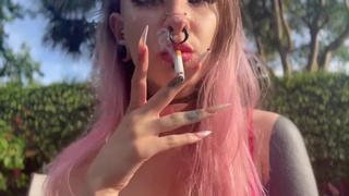 Pink Haired Tattooed Youngster Uses You As Her Ashtray - SELF PERSPECTIVE Gentle Femdom