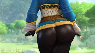 Breath of the Kinky Princess Jiggles All Her Perfect Assets When She Walks