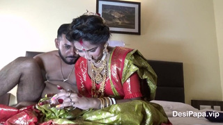 Newly Married Indian Bitch Sudipa Hard-Core Honeymoon First night sex and cream pie