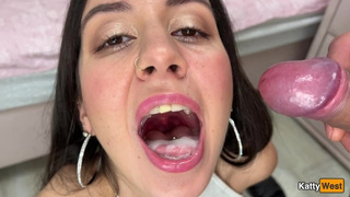 Katty wants to Blow and Fuck again for that she gets Sperm in Mouth and Swallow