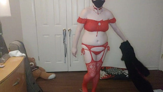 Meaty skank bounces on rod