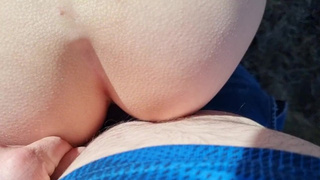 Fucking hitch hiking youngster next to the road