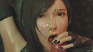 Final Fantasy porn Tifa gives a deep-throat oral sex rule34 3D asian cartoon
