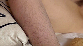 Beatrice strips naked in her fine bed - WeAreHairy