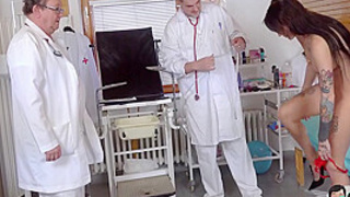 Barbie Esm In Sexy Silicone Bombshell Examined By two Perverted Gynecologists