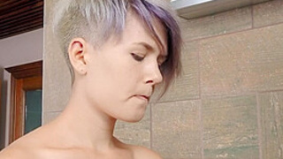 Nasty whore opens her tight anus