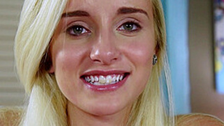 Blonde Teenie Naomi Woods Displays Her Tight Tanlined Body And Masturbation On-Web Camera