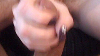 Marie McCray handles his rod and makes him jizz in her hands by Point of View Productions