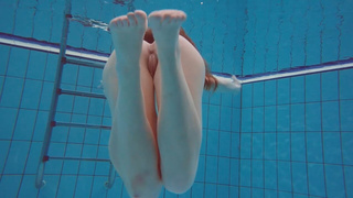 Beautiful Polish teeny Alice swimming without clothes on