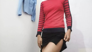Teenie skank solo masturbate spunk