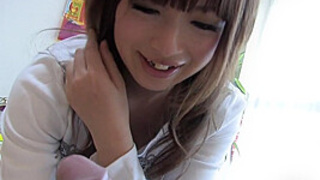 Cute Japanese babe milks her lover's hard meat stick by Blowjob Fantasies from Japan