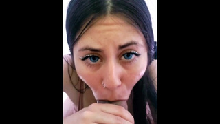 She got too horny and gave me a oral sex until she got the jizz out of me.