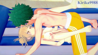 Himiko Toga and Izuku Midoriya have intense sex on the beach. - My Hero Academia Asian cartoon three