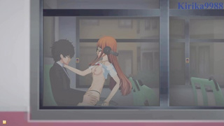 Futaba Sakura and Ren Amamiya have deep fucking on the bus. - Persona five Anime