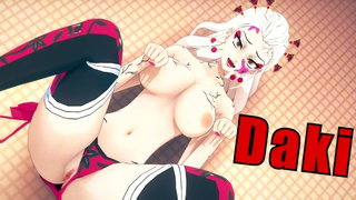 Asian cartoon Daki is Horny & Starving for Cock Demon Slayer Uncensored