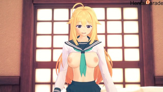 Torako Koshi Riding a Giant Dong Anime Shikanoko Uncensored