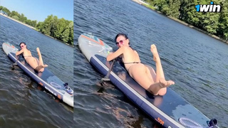 Sizzling Sup Adventure: Romantic Date with Bikini Sweety Ends in Fine Cream-Filled Night