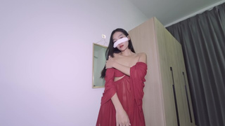 SWEET LINGERIE TRY ON HOLE | Whore Masturbating And Shaking Cums