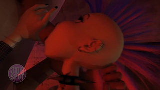 Nasty Punk Slut Gets Her Throat Boned In Multiple Ways By A Stranger's Large Wang! 3D ANIMATION!