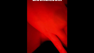 Huge Ass British Rides Herself In A Red Room